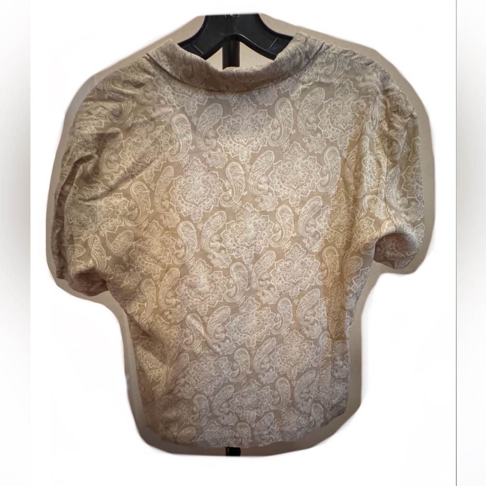 Liz Claiborne 100% Silk Paisley Button-Up Blouse - Picture 2 of 4